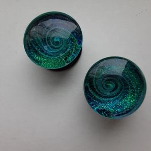 Glass Dichro Galaxy Plugs ⅝